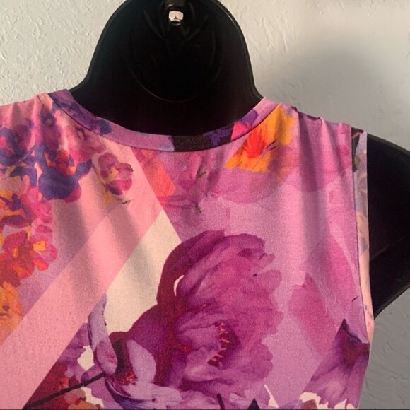 Artelier Nicole Miller Jersey Watercolor Dress Size P - Picture 8 of 13